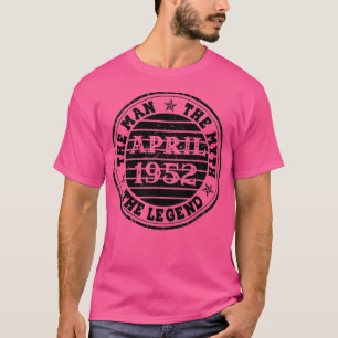 Camiseta Leyenda de mito masculino de abril de 1952 regalo 