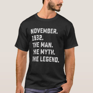 Camiseta Leyenda de mito masculino de noviembre de 1932 90º