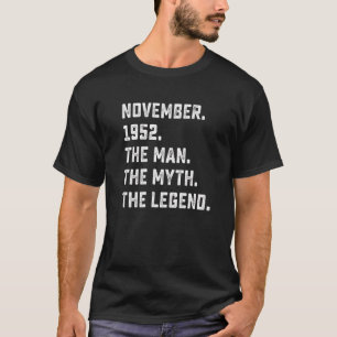 Camiseta Leyenda de mito masculino de noviembre de 1952 70º