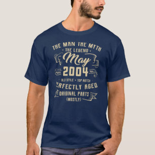 Camiseta Leyenda de mito masculino mayo 2004 18º regalo de 