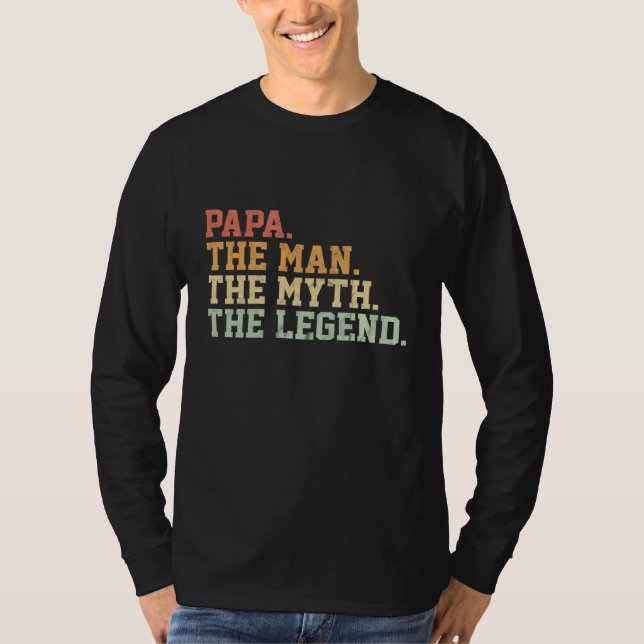 Camiseta Leyenda De Mitos De Papa Man Para Regalo De Padre  (Anverso)