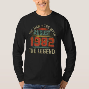 Camiseta Leyenda de Mitos del Hombre Agosto de 1982 40º cum