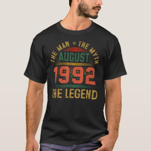 Camiseta Leyenda de Mitos del Hombre Agosto de 1992 30º cum