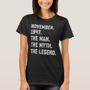 Camiseta Leyenda de Mitos del Hombre de los Hombres Noviemb