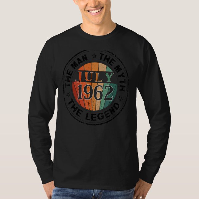 Camiseta Leyenda de Mitos del Hombre Julio de 1962 60º cump (Anverso)
