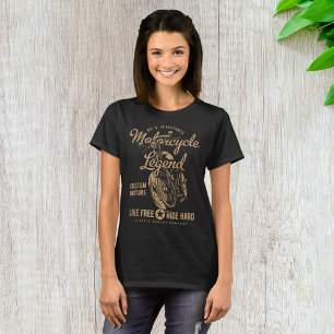 Camiseta Leyenda de Motocicleta Vive Libre Monta Duro