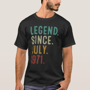 Camiseta Leyenda de mujer de 52 años desde julio de 1971 52