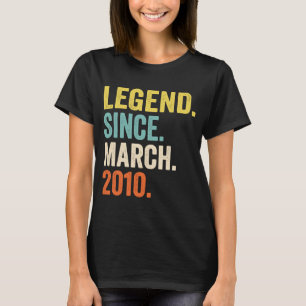 Camiseta Leyenda de niño de 13 años desde marzo de 2010