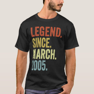 Camiseta Leyenda de niño de 18 años desde marzo de 2005 18º