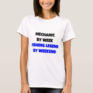 Camiseta Leyenda de pesca mecánica por semana antes del fin