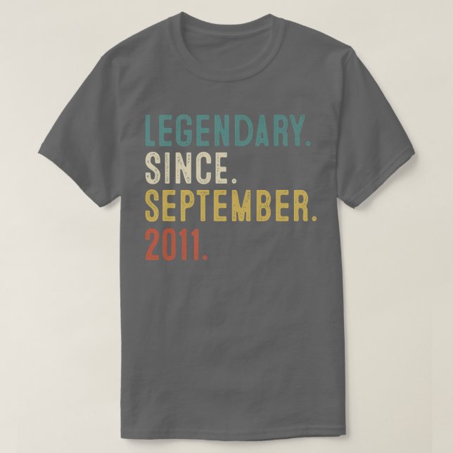 Camiseta Leyenda de regalo de 11 años desde septiembre de 2 (Diseño del anverso)
