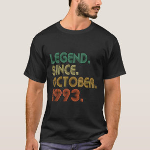 Camiseta Leyenda De Regalo De 30 Años Desde Octubre De 1993