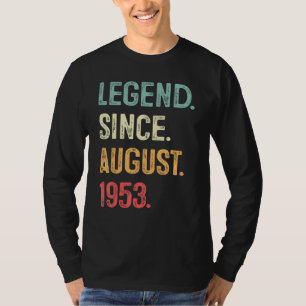 Camiseta Leyenda de regalo de 70 años desde agosto de 1953