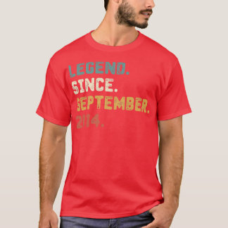 Camiseta Leyenda de regalo de 8 años desde setiembre de 201