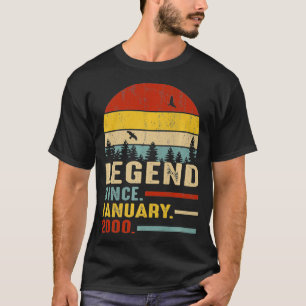 Camiseta Leyenda de regalo de cumpleaños retro de 21 años d