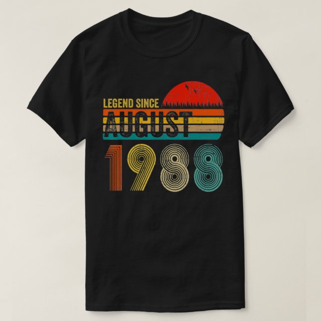 Camiseta Leyenda de regalo de cumpleaños retro de 33 años d (Diseño del anverso)
