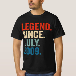 Camiseta Leyenda de regalos de 13 años desde julio de 2009