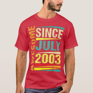 Camiseta Leyenda de regalos de 19 años desde julio de 2003