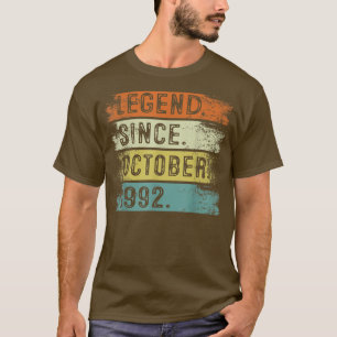 Camiseta Leyenda de regalos de 30 años desde octubre de 199