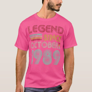 Camiseta Leyenda de regalos de 33 años desde octubre de 198