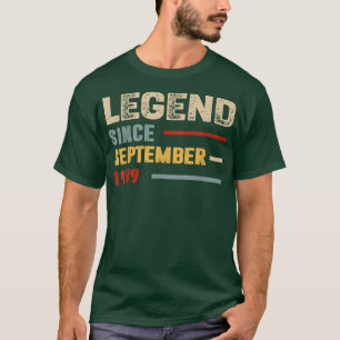 Camiseta Leyenda de regalos de 33 años desde septiembre de 