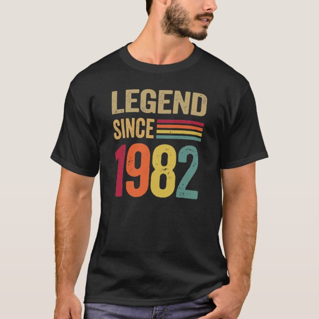 Camiseta Leyenda de Regalos de 40 años desde 1982 - 40º Día (Anverso)