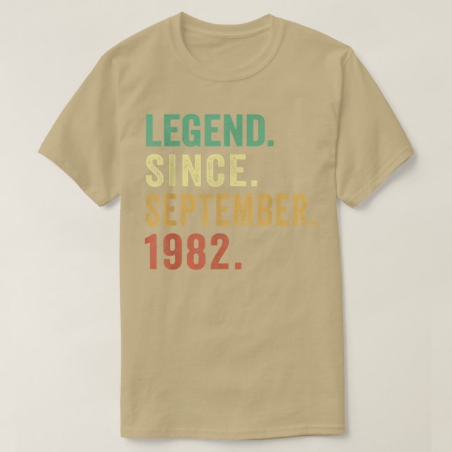 Camiseta Leyenda de regalos de 40 años desde septiembre de  (Diseño del anverso)