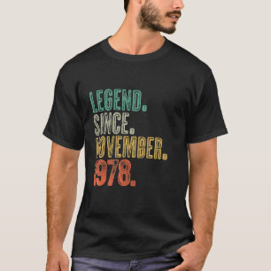 Camiseta Leyenda de Regalos de 44 años desde noviembre de 1