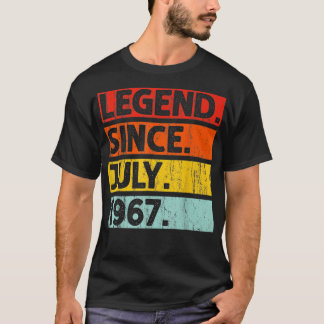 Camiseta Leyenda de regalos de 55 años desde julio de 1967 