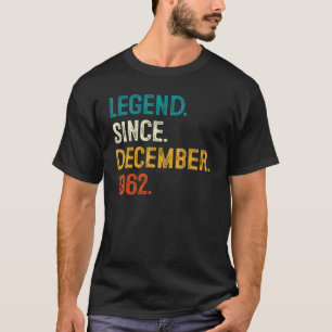 Camiseta Leyenda de Regalos de 60 años desde diciembre de 1