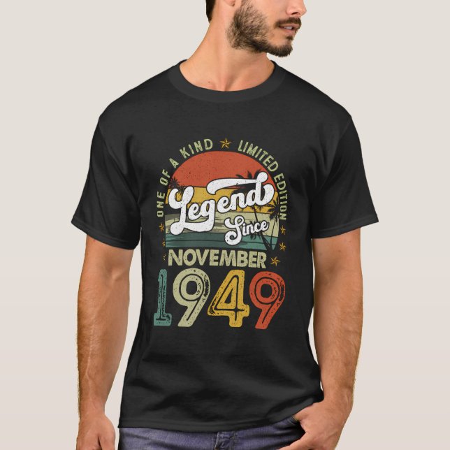 Camiseta Leyenda De Regalos De Cumpleaños De 74 Años Desde  (Anverso)