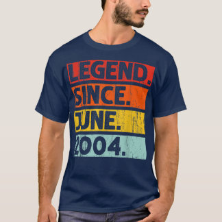 Camiseta Leyenda de regalos de cumpleaños desde junio de 20
