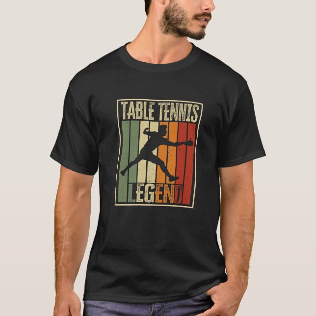 Camiseta Leyenda de tenis de mesa. Cita divertida de Ping P (Anverso)