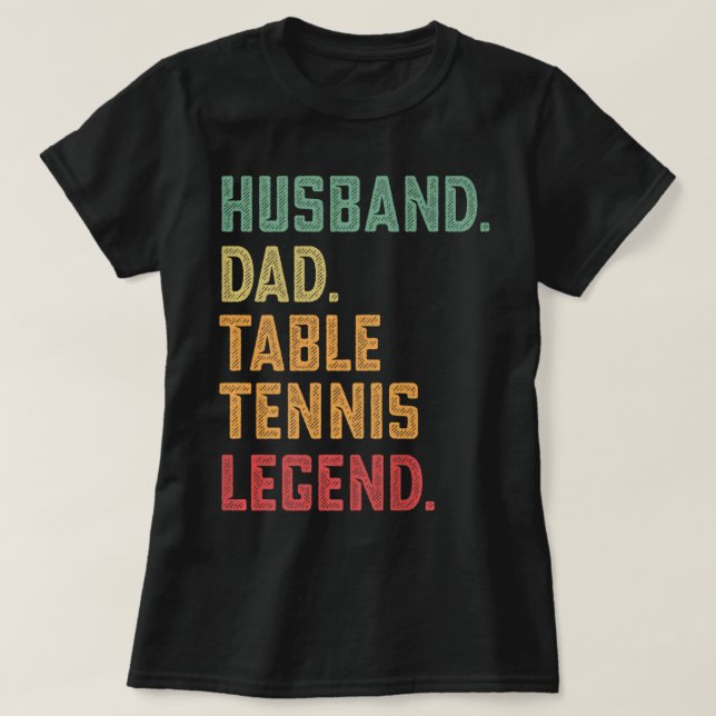Camiseta Leyenda de tenis de mesa para hombres (Diseño del anverso)