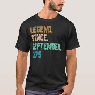 Camiseta Leyenda del Año Desde Septiembre De 1975º Cumpleañ
