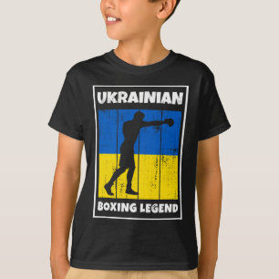 Camiseta Leyenda del boxeo ucraniano con bandera por boxead