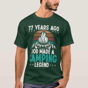 Camiseta Leyenda del campamento de 77 años Scout cumpleaños