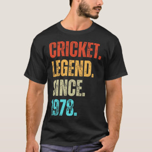 Camiseta Leyenda del críquet desde 1978 Cumpleaños retro