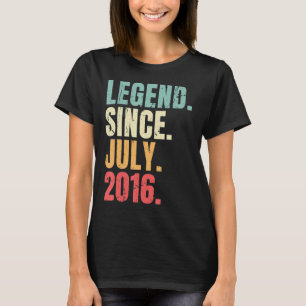 Camiseta Leyenda del cumpleaños 2016 desde la retro de juli