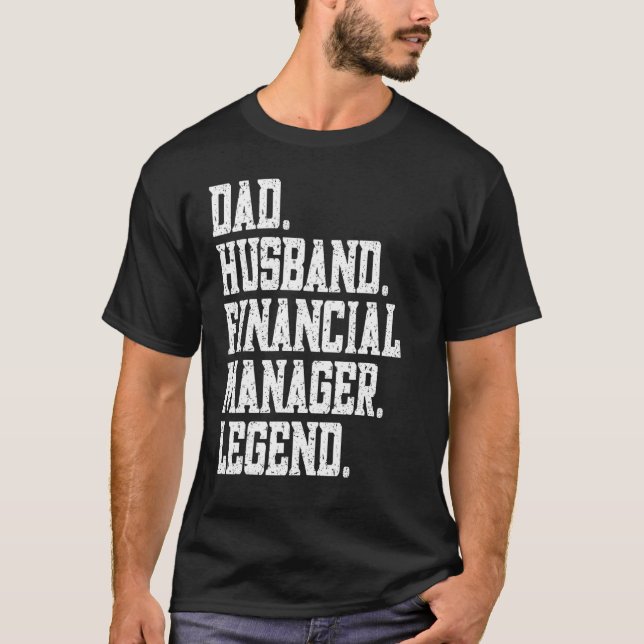 Camiseta Leyenda del director financiero de Dad Husband (Anverso)