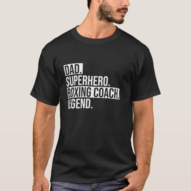 Camiseta Leyenda del entrenador de boxeo para superhéroes d (Anverso)
