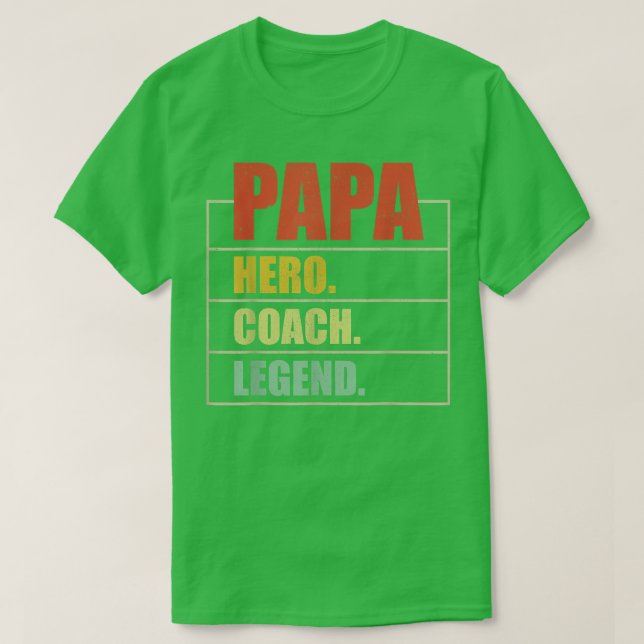 Camiseta Leyenda del entrenador de héroes de papá  (Diseño del anverso)