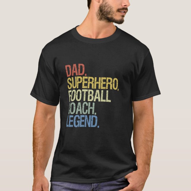 Camiseta Leyenda del entrenador de superhéroes de papá (Anverso)