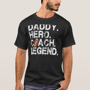 Camiseta Leyenda del entrenador masculino de fútbol papá pa