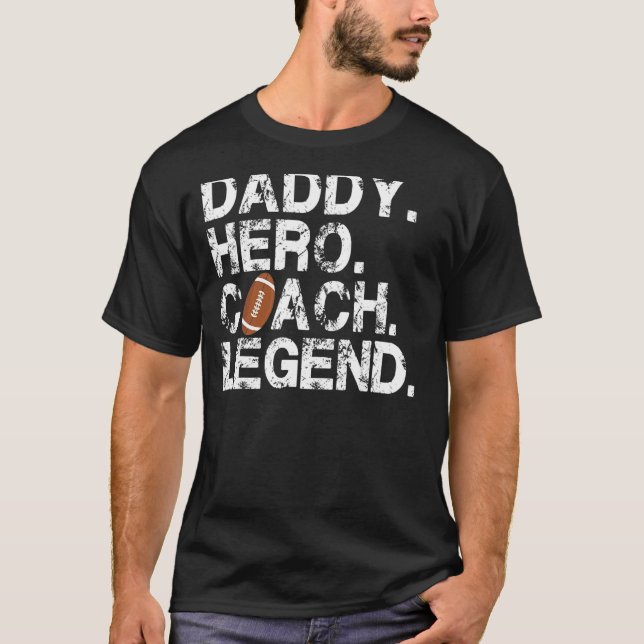 Camiseta Leyenda del entrenador masculino de fútbol papá pa (Anverso)