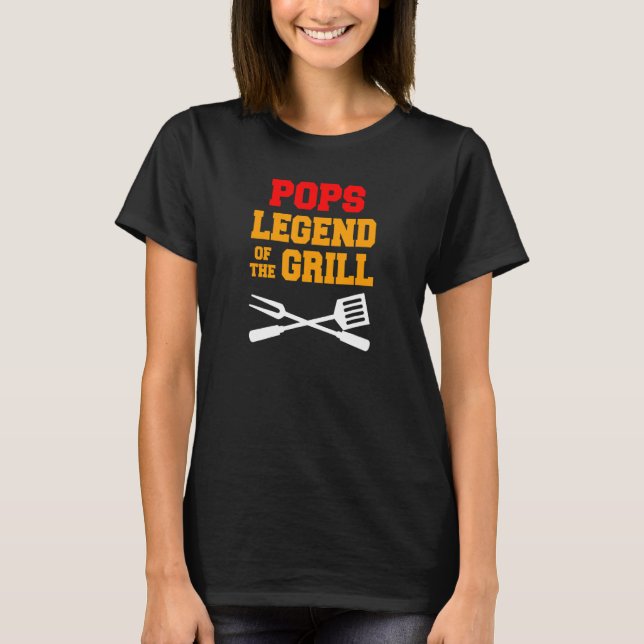 Camiseta Leyenda Del Grill Pops Para Hombres (Anverso)
