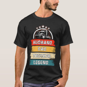 Camiseta leyenda del marido papá camionero