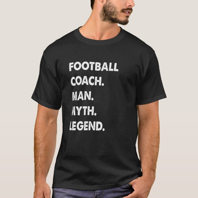 Camiseta Leyenda del mito del hombre, entrenador de fútbol (Anverso)