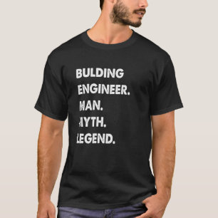 Camiseta Leyenda del mito del hombre ingeniero de construcc