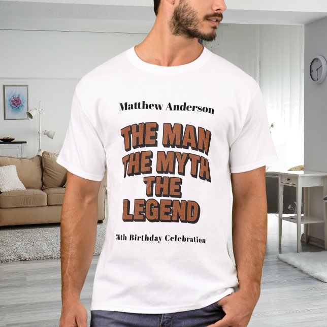 Camiseta Leyenda del mito del hombre nombre de pared de lad (Subido por el creador)